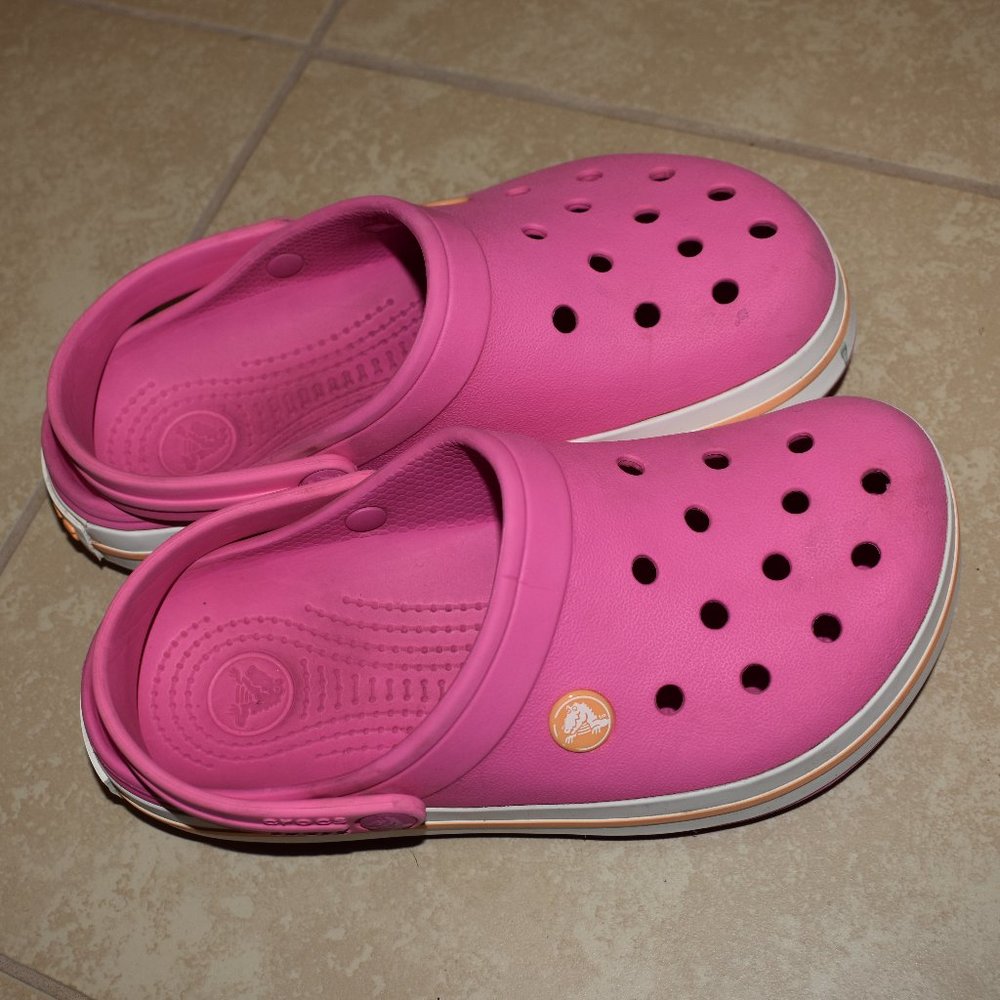 CROCS Platform Shoes Size 4 J - Picture 3 of 5